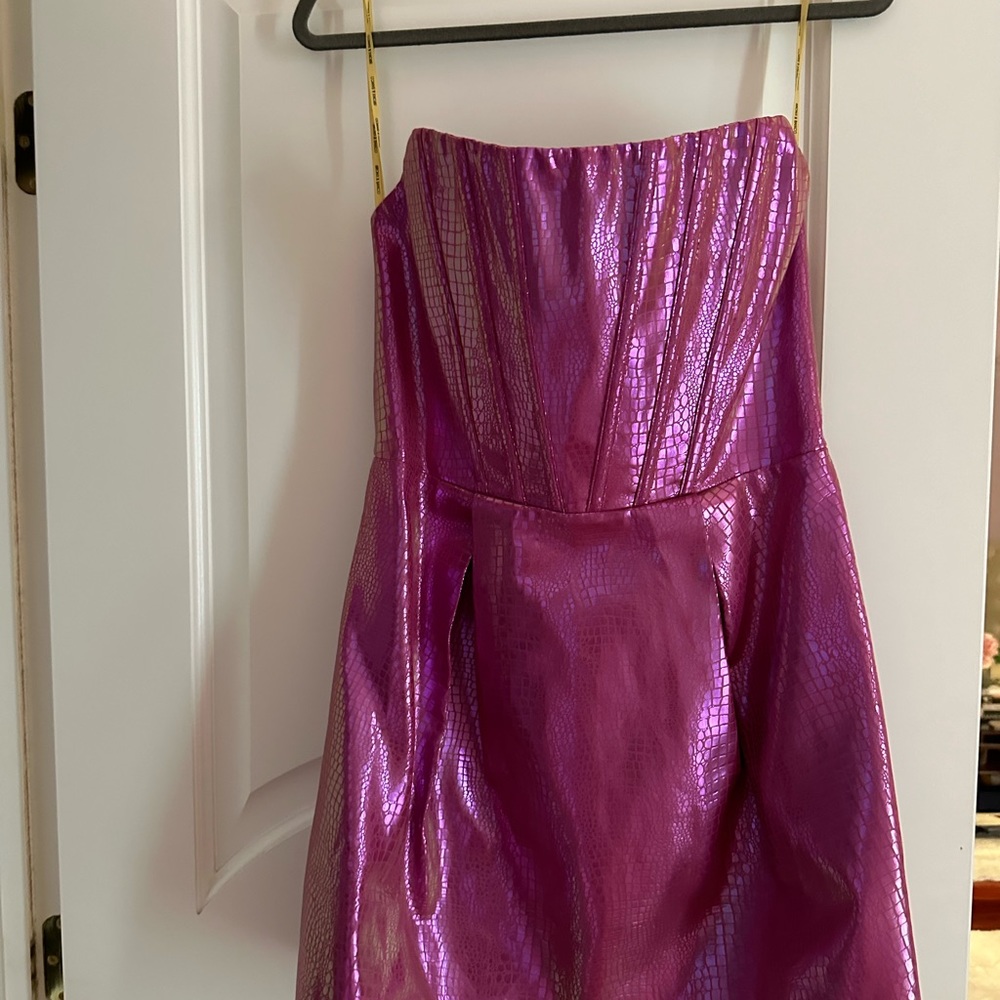 Snakeskin Bronx and banco fuchsia dress XL NWT